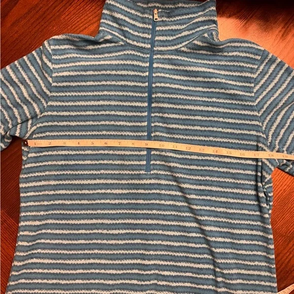 Columbia half zip large blue striped thermal fleece - Picture 2 of 12
